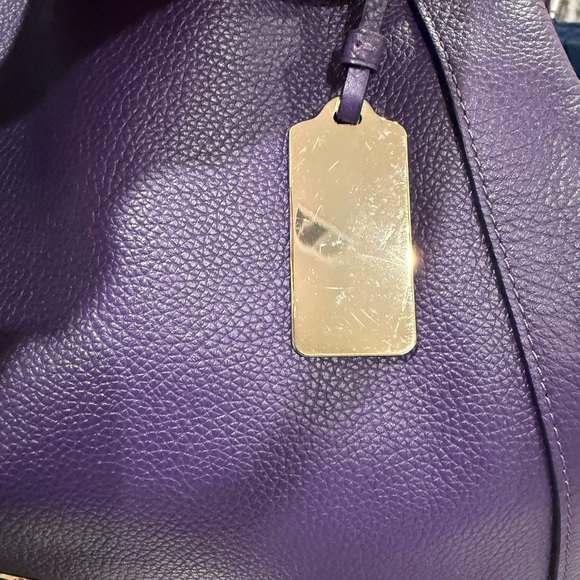 Coach Purple Leather Handbag - Picture 8 of 16